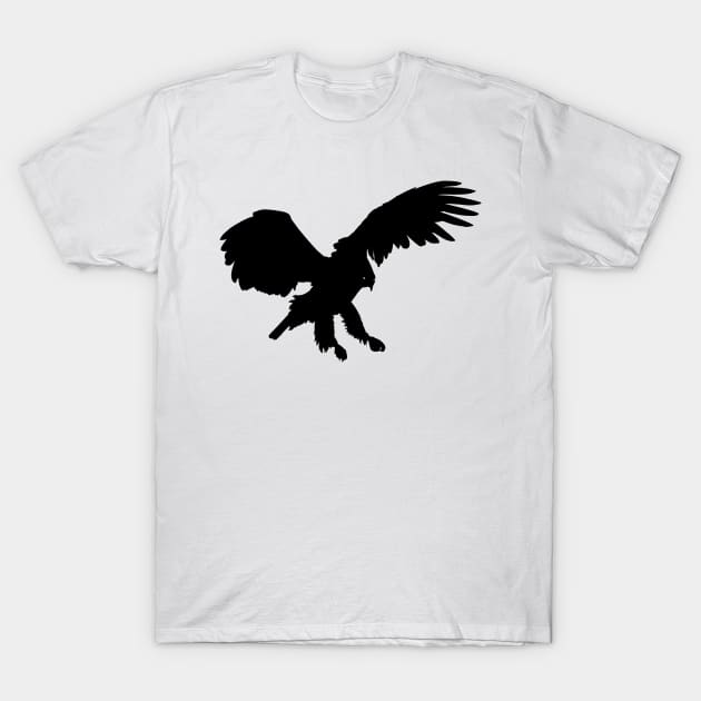 Eagle Black Silhouette Pet Animal Cool Style T-Shirt by gin3art